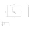 650mm Wooden Wall Hung Countertop Vanity Unit with Round Basin - Matira