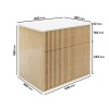 650mm Wooden Wall Hung Countertop Vanity Unit - Matira
