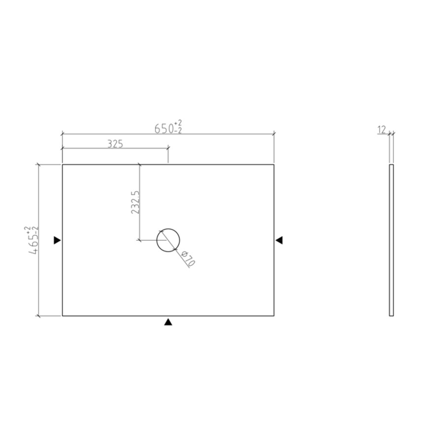 ONLY OPENED - 650mm Black Wooden Fluted Wall Hung Countertop Vanity Unit - Matira