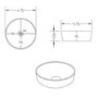 650mm Black Wooden Fluted Wall Hung Countertop Vanity Unit with Round Basin - Matira