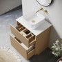 650mm Wooden Freestanding Countertop Vanity Unit with Square Basin - Matira