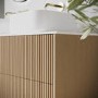 650mm Wooden Fluted Freestanding Countertop Vanity Unit with Square Basin - Matira
