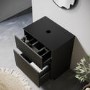 650mm Black Wooden Freestanding Countertop Vanity Unit - Matira