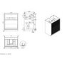 650mm Black Wooden Freestanding Countertop Vanity Unit with Wood Effect Worktop - Matira