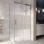 1000x800mm Ribbed / Fluted Glass Sliding Shower Enclosure Left Hand - Matira