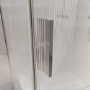 1000x800mm Chrome Frameless Fluted Glass Sliding Shower Enclosure Left Hand - Matira