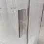 1000x800mm Chrome Frameless Fluted Glass Sliding Shower Enclosure Right Hand - Matira