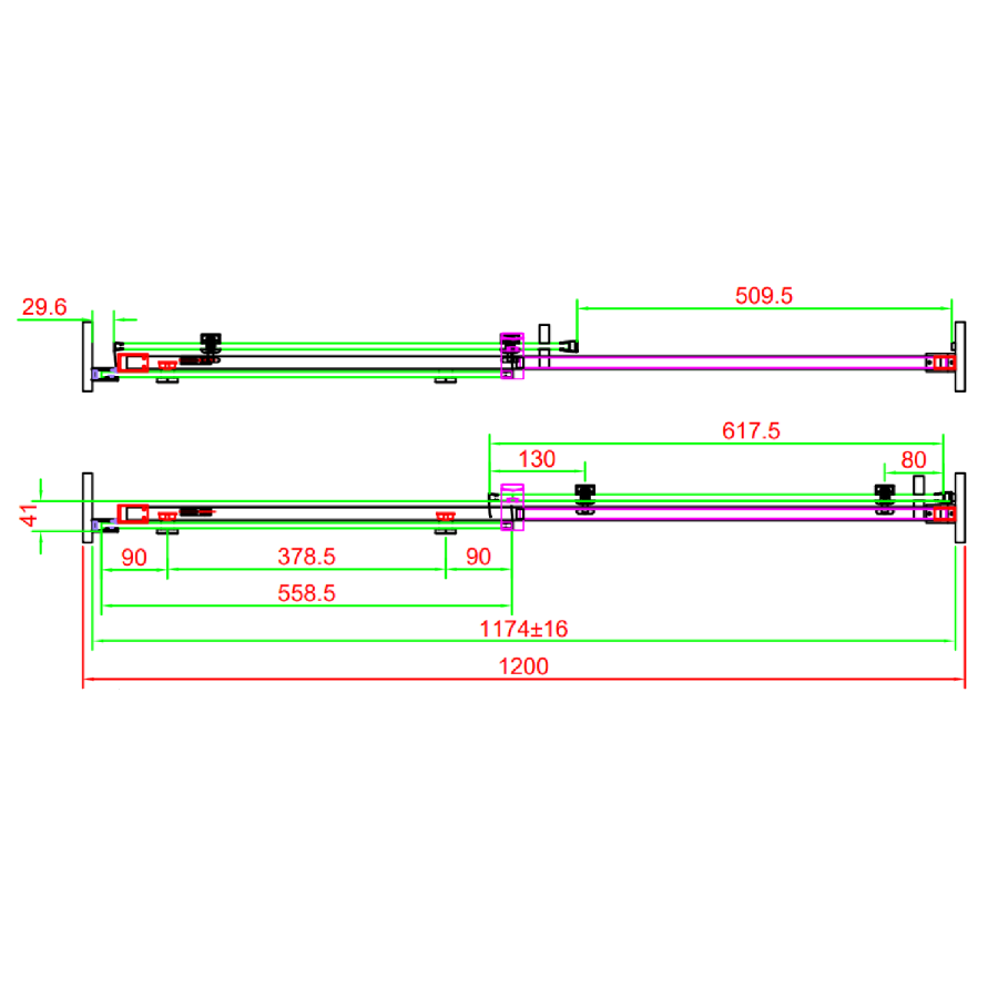 Ribbed / Fluted Glass 1200x800mm Sliding Shower Enclosure Left Hand - Matira