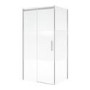 1200x800mm Chrome Frameless Fluted Glass Sliding Shower Enclosure Right Hand - Matira