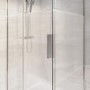 1200x800mm Chrome Frameless Fluted Glass Sliding Shower Enclosure Right Hand - Matira