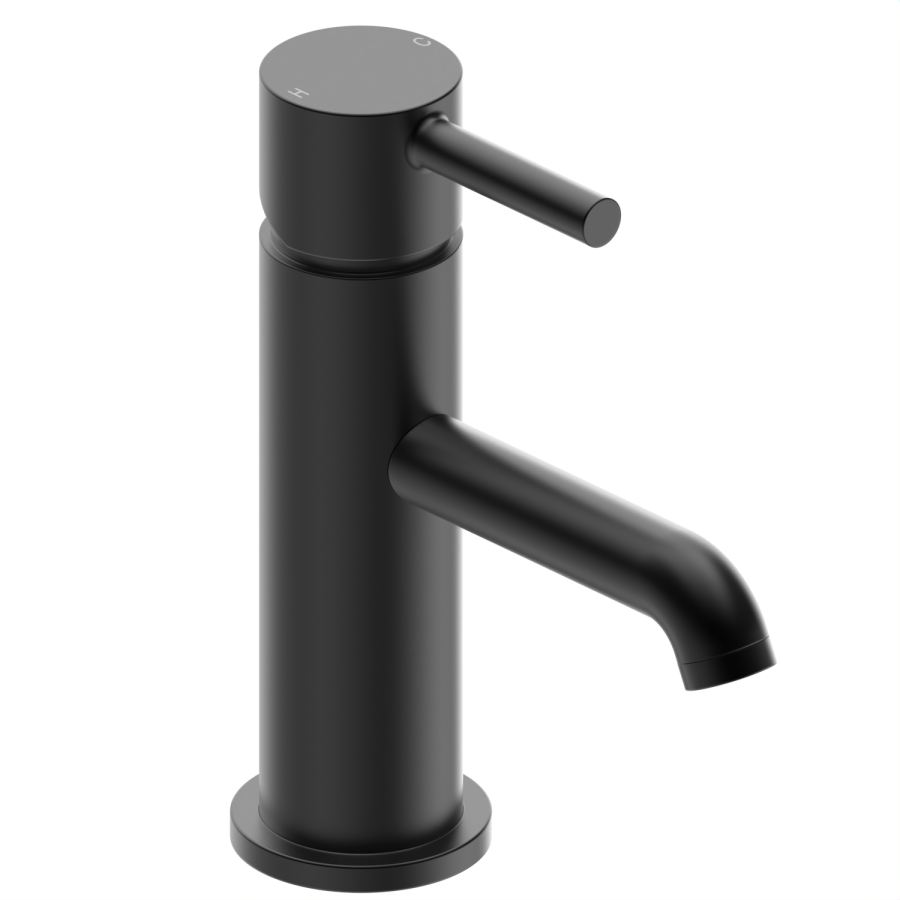 Matt Black Close Coupled Closed Back Toilet with Sink on Top & Black Fittings Cloakroom Suite - Legend