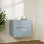 600mm Blue Fluted Wall Hung Countertop Vanity Unit - Melbourne