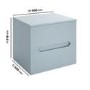 600mm Blue Fluted Wall Hung Countertop Vanity Unit - Melbourne