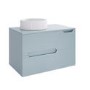 800mm Blue Fluted Wall Hung Countertop Vanity Unit with Basin - Melbourne