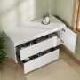 1200mm White Fluted Wall Hung Countertop Vanity Unit - Melbourne