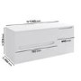1200mm White Fluted Wall Hung Countertop Vanity Unit - Melbourne