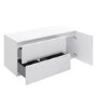 1200mm White Fluted Wall Hung Countertop Vanity Unit - Melbourne