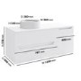 1200mm White Fluted Wall Hung Countertop Vanity Unit with Basin - Melbourne
