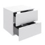 600mm White Fluted Wall Hung Countertop Vanity Unit - Melbourne