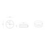 600mm White Fluted Wall Hung Countertop Vanity Unit with Basin - Melbourne 
