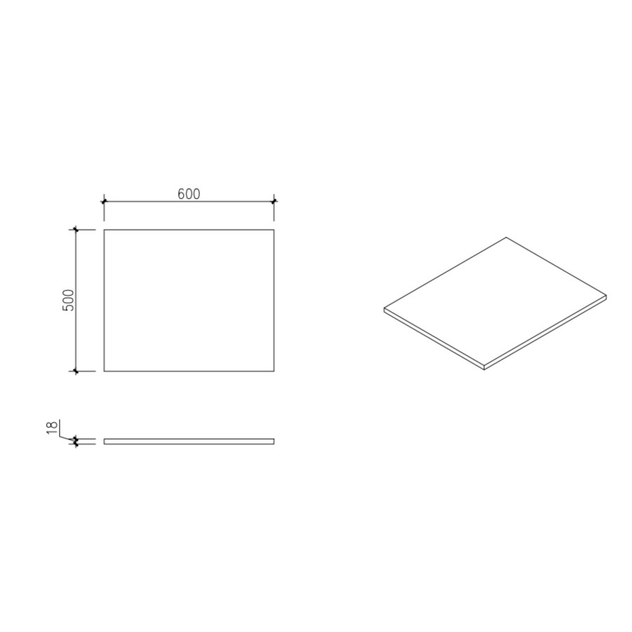 600mm White Fluted Wall Hung Countertop Vanity Unit with Basin - Melbourne