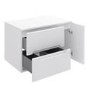 800mm White Fluted Wall Hung Countertop Vanity Unit - Melbourne