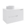 800mm White Fluted Wall Hung Countertop Vanity Unit with Basin – Melbourne