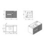 800mm White Fluted Wall Hung Countertop Vanity Unit with Basin – Melbourne