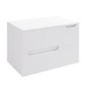 800mm White Fluted Wall Hung Countertop Vanity Unit with Basin - Melbourne