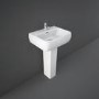 Rak Ceramics Rectangular Pedestal Basin 520mm  1 Tap Hole