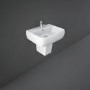 Rak Ceramics Rectangular Semi Pedestal Basin 520mm 1 Tap Hole