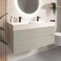 1200mm Taupe Wall Hung Double Vanity Unit with Basin - Morella