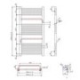 Chrome Towel Radiator 1000 x 500mm - Nazco