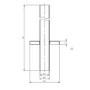 Chrome Towel Radiator 800 x 500mm with Pipe Kit and Straight Valves – Nazco