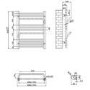 Chrome Towel Radiator 650 x 500mm - Nazco