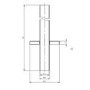 Brass Towel Radiator 800 x 500mm with Pipe Kit and Straight Valves - Nazco