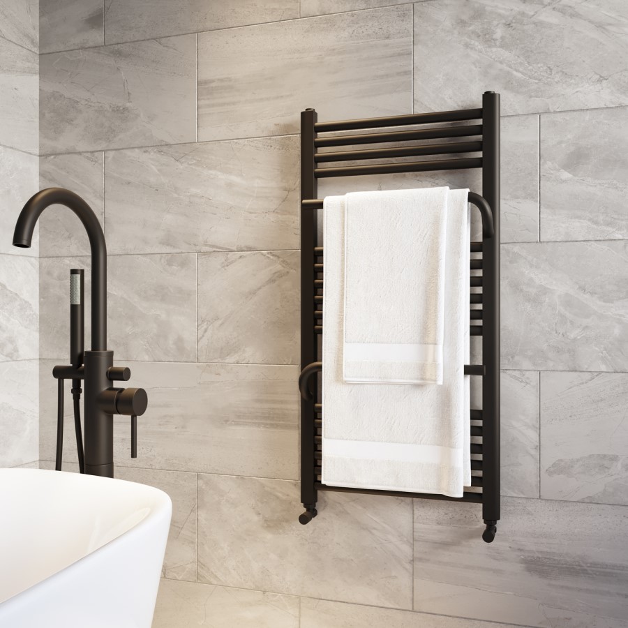 Black Towel Radiator 1000 x 500mm - Nazco