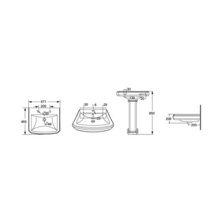 Park Royal Close Coupled Toilet Suite with Basin