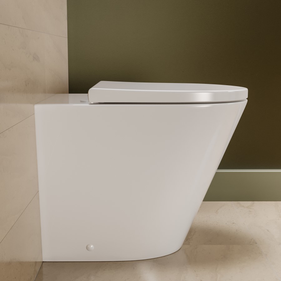 Back to Wall Rimless Short Projection Toilet with Soft Close Seat and Tornado Flush - Newport