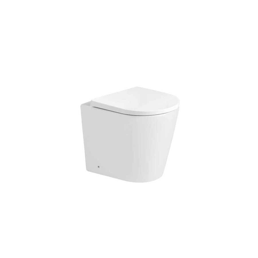 Back to Wall Rimless Short Projection Toilet with Soft Close Seat and Tornado Flush - Newport