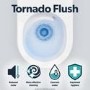 Back to Wall Rimless Short Projection Toilet with Soft Close Seat and Tornado Flush - Newport