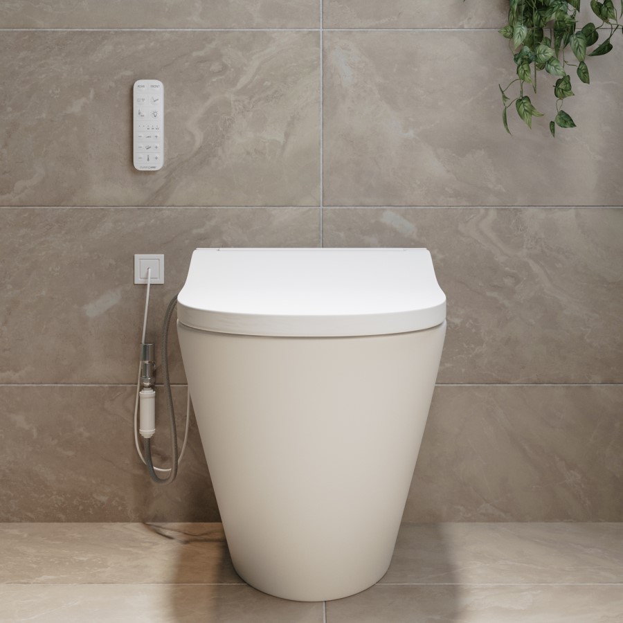 Newport Back to Wall Smart Bidet Japanese Toilet with Heated Seat - Purificare