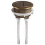 Close Coupled Rimless Closed Back Short Projection Toilet with Brushed Brass Button and Tornado Flush - Newport