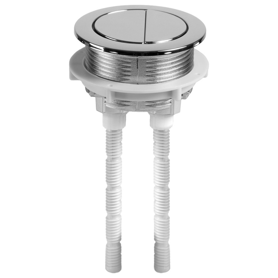 Close Coupled Rimless Closed Back Short Projection Toilet with Chrome Button and Tornado Flush - Newport