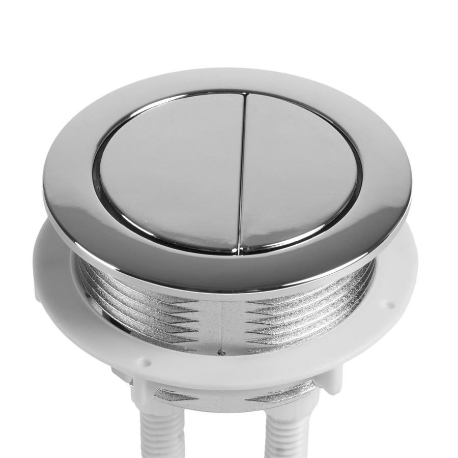 Close Coupled Rimless Closed Back Short Projection Toilet with Chrome Button and Tornado Flush - Newport