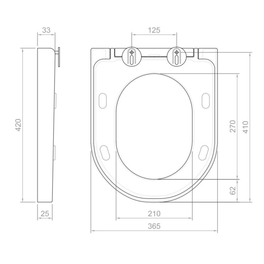Matt Black Close Coupled Rimless Closed Back Short Projection Toilet with Brushed Brass Button and Tornado Flush - Newport