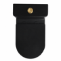 Matt Black Close Coupled Rimless Closed Back Short Projection Toilet with Chrome Button and Tornado Flush - Newport