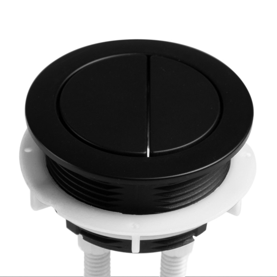 Close Coupled Rimless Open Back Short Projection Toilet with Black Button and Tornado Flush - Newport