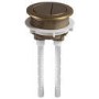 Close Coupled Rimless Open Back Short Projection Toilet with Brushed Brass Button and Tornado Flush - Newport