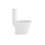 Close Coupled Rimless Open Back Short Projection Toilet with Chrome Button and Tornado Flush - Newport